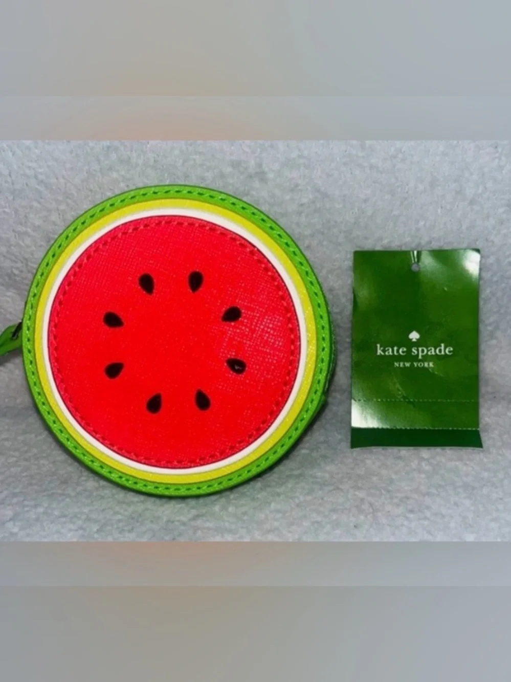 KATE SPADE Make A Splash Round Watermelon Coin Purse - Picture 7 of 7